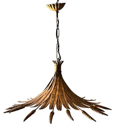 Mid Century Hanging Wheat Sheaf Pendant Light