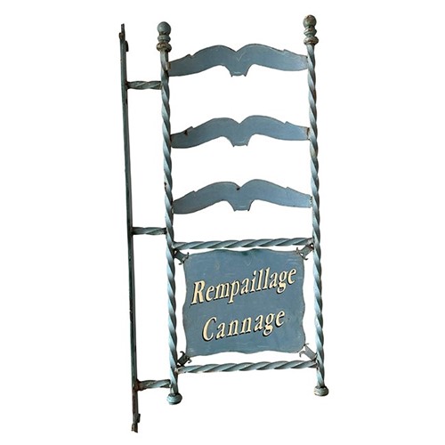 French Chair Caners Iron Trade Sign