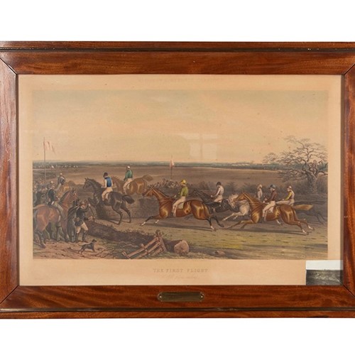 Large Framed English Print 'The First Flight '