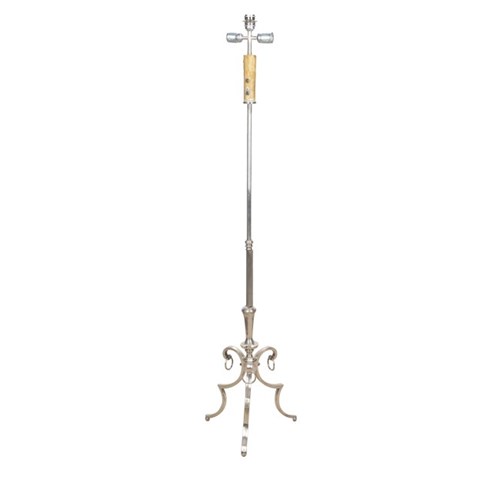Mid Century French Silverplate Floor Lamp