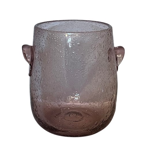 Large French Glass Champagne Bucket