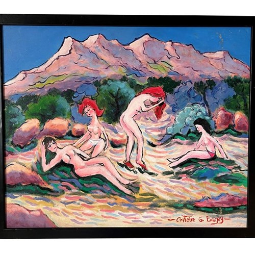 Signed Painting 'La Mont St Victoire'