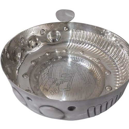 Oversized 'Naughty' Engraved Taste De Vin Dish