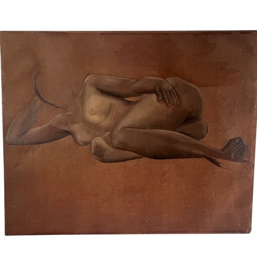 Large Painting Of A Reclining Female Nude