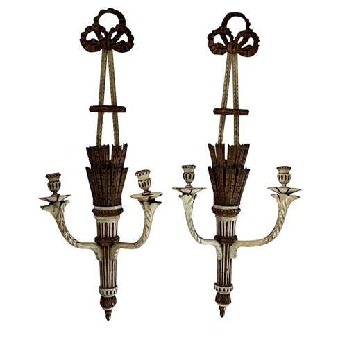 Pair Of Gilt 19Th Century Italian Neo-Classical Revival Appliques