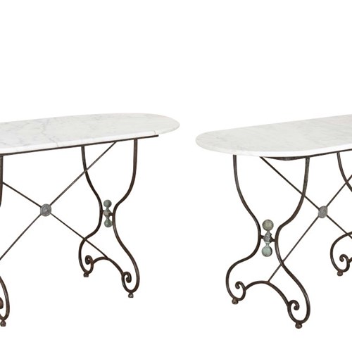 Pair Of 19Th Century French Oval Presentation Tables