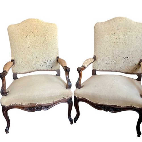 Pair Of 19Th Century French Regence Revival Armchairs