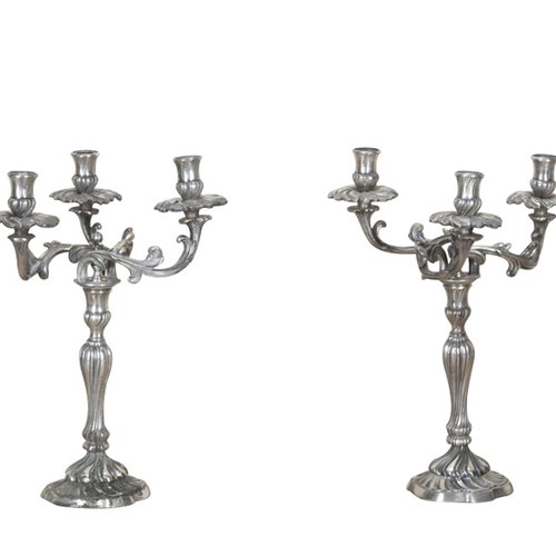 Pair Of Late 19Th Century Rococo Revival Candelabras