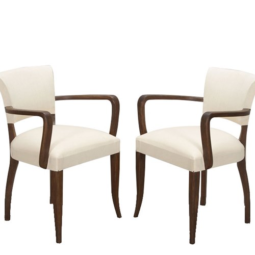 Pair Of Art Deco Style Bridge Chairs