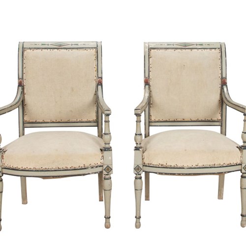Pair Of 19Th Century Directoire Revival Armchairs