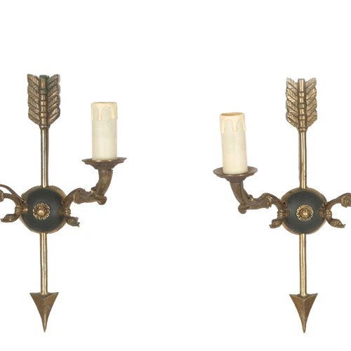 Pair Of French Empire Revival Wall Lights