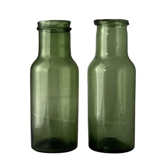 Pair Of Large French Green Glass St...