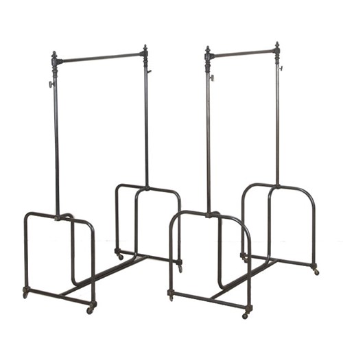 Pair Of 20Th Century Iron Clothes Rails