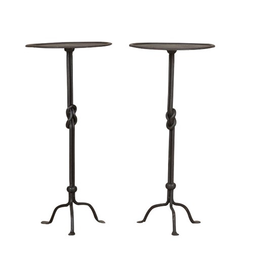 Pair Of 20Th Century Spanish Iron Martini Tables