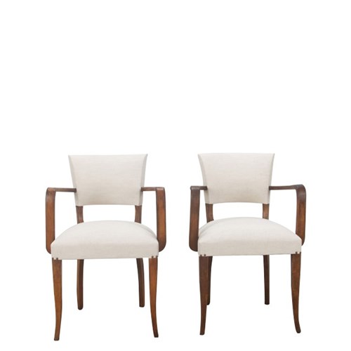 Pair Of Art Deco Style Bridge Chairs