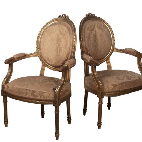 Pair Of Louis Xvi Revival Armchairs