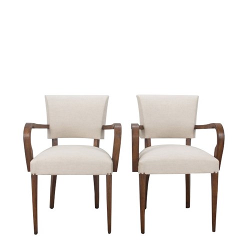 Pair Of Art Deco Style Bridge Chairs