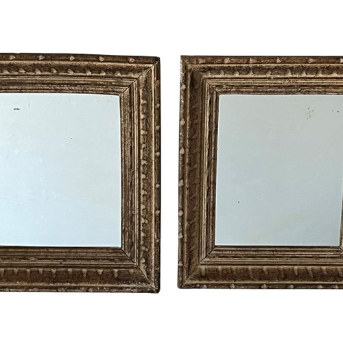 Pair Of Small French Carved Frame Mirrors