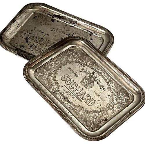 Pair Of 'Suchard' Chocolate Advertising Trays