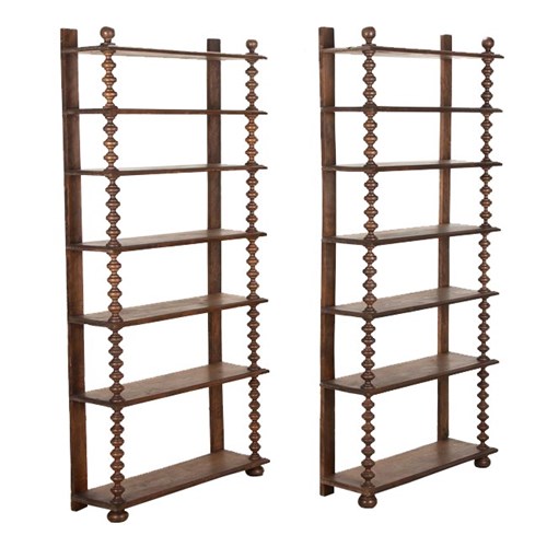 Pair Of Tall French Parfumerie Shelves