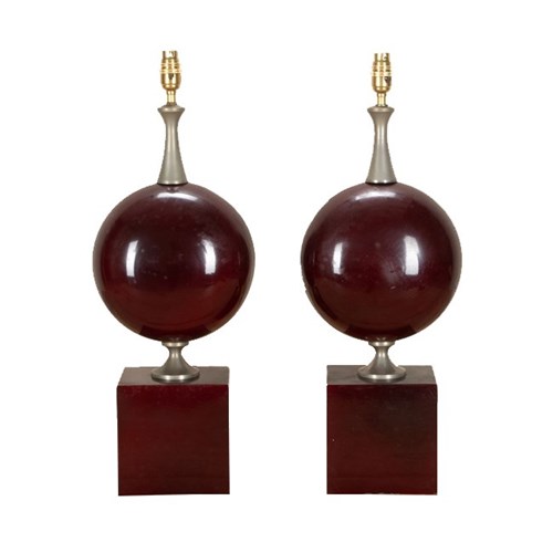 Pair Of 20Th Century Large Table Lamps By Philippe Barbier