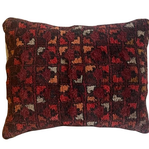 Mid 20Th Century Eather Filled Persian Carpet Cushion