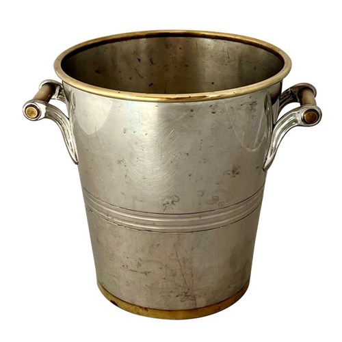 Art Deco Style Pewter & Brass Champagne Bucket