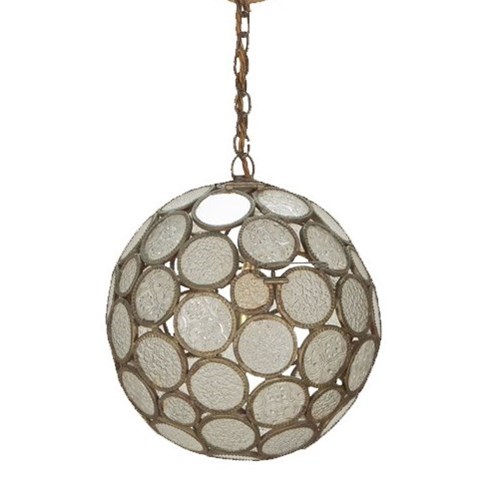 20Th Century Morrocan Round Glass Lantern Ball