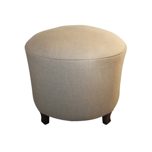 Round French Upholstered Stool