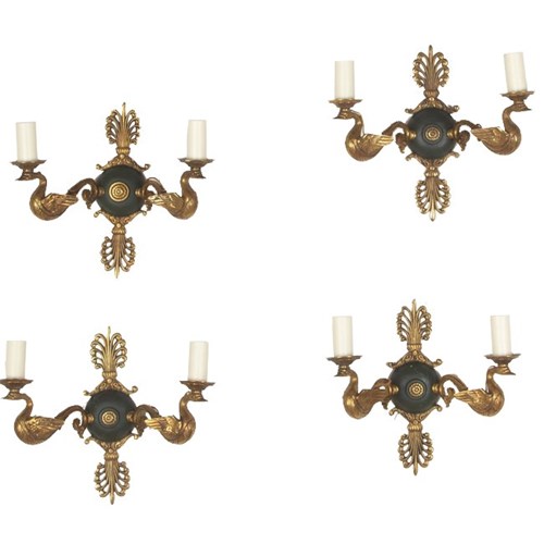 Set Of Four French Empire Revival Wall Lights