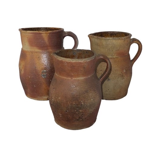 Collection Of Three French Stoneware Jugs