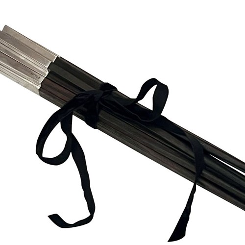 Set Of Sixteen French Silver Plate And Wood Chopsticks