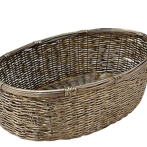 Oval French Silver Plate Bread Basket