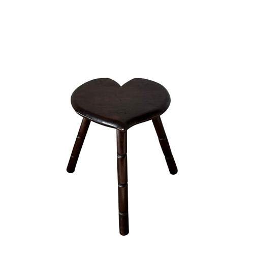 French Heart Tripod Stool