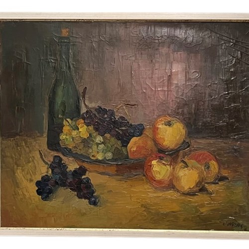 Large Still Life Painting By Gardon