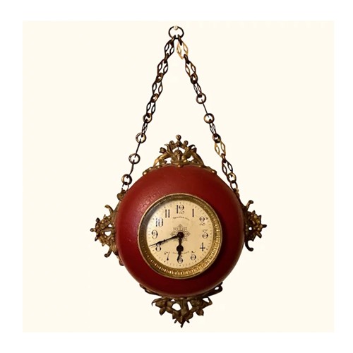 French 19th C. Chain Hanging Wall Clock