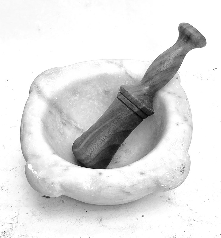 19Th C. Marble Mortar From Spain With Wooden Pestle-aeology-at-relic-antiques-chauvd---1-main-638214866102846835.jpeg