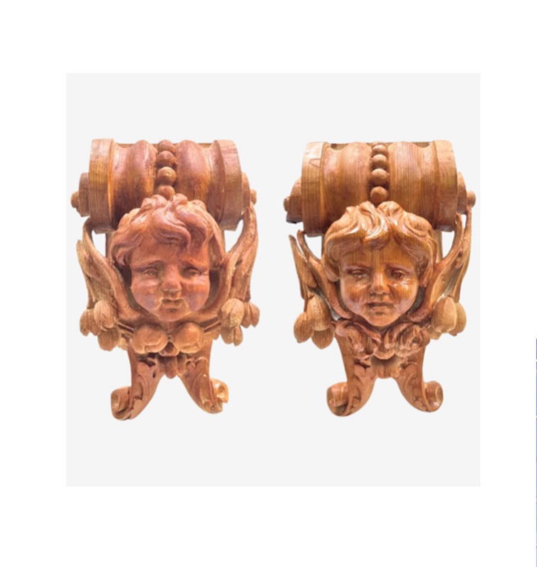Pair Of Antique Carved Wood Corbels From Bristol-aeology-at-relic-antiques-cherubs-main-637631468304233445.jpg
