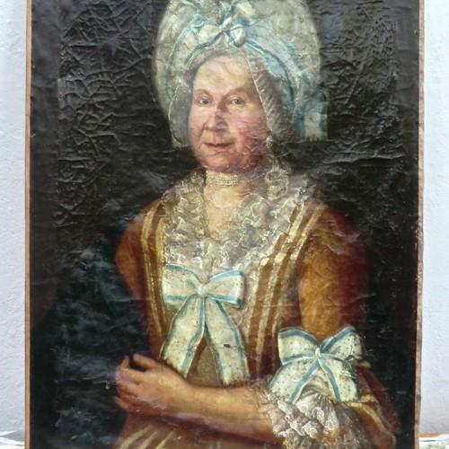 Fine Portrait In Oil Of 18Thc. French 'Noble' Woman