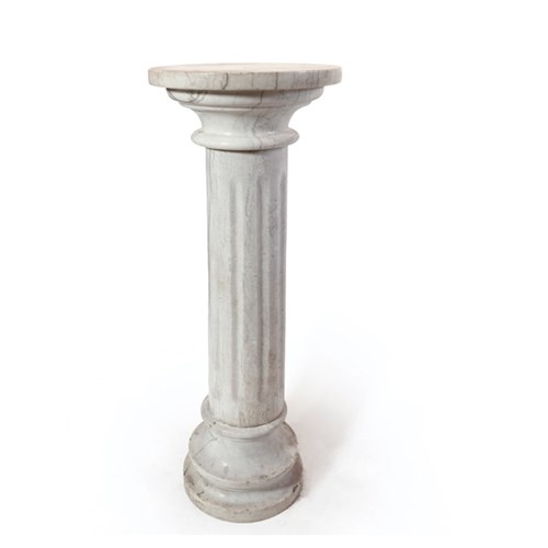 White Carrara Marble Column From Italy.