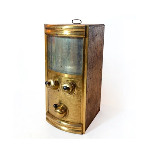 Mid-Century Brass Coffee Bean Dispenser From A Coffee Shop In Amsterdam