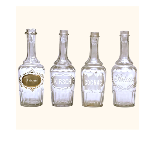Collection Of Vintage French Bar Decanters