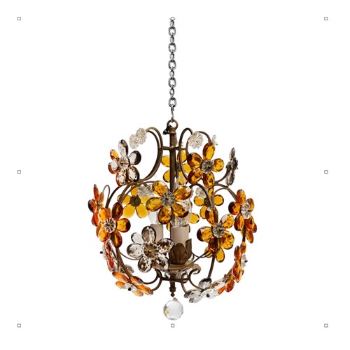 Small Globe Chandelier By Bagués Of Paris With '5 Leaf Clover' Pendants