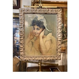 Signed Oil Painting Of A Dancer  Ci...