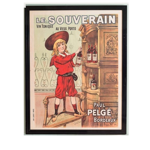  French Port Wine Poster 'Le Souverain'  C.1900 