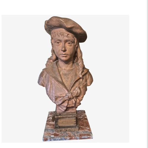 19Thc, Signed Terracotta Bust Of 'Matelot' Boy  