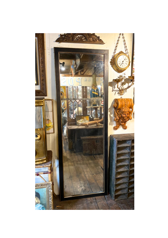 19thC. French Ebonised Pier Mirror /Brass Edging -aeology-at-relic-antiques-mirrr-main-637685139037114430.png