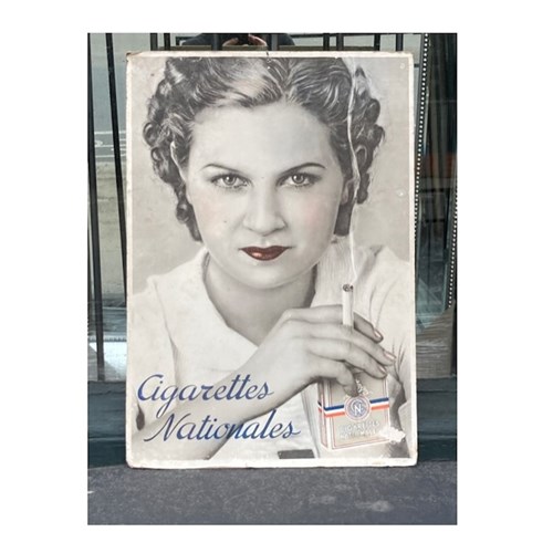 Original World War II French Cigarette Showcard