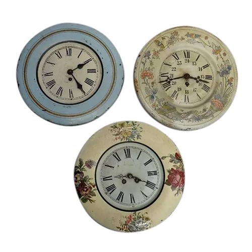 Vintage Toleware Wall Clocks From France