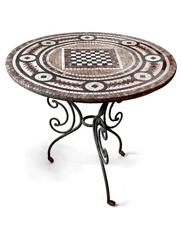  'Chessboard' Mosaic Marble Top Café Table With Wrought Iron Base-aeology-at-relic-antiques-relic-antiques-48288c-main-637727649475295404.jpg